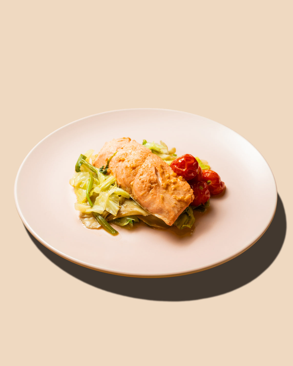 レンチンでできる<br>鮭のちゃんちゃん焼き<br>〜みそポンソース〜