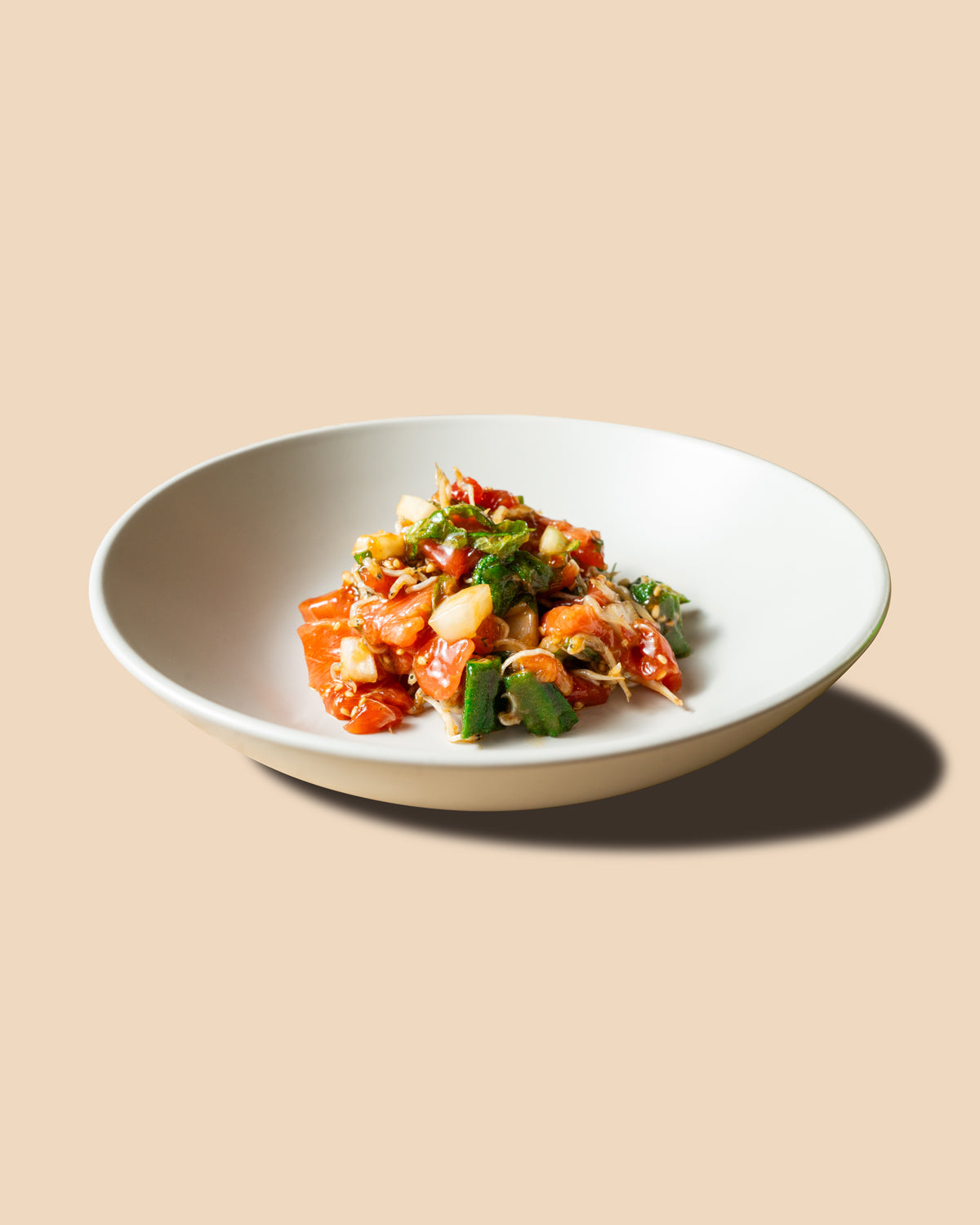 マグロとオクラの韓国漬け