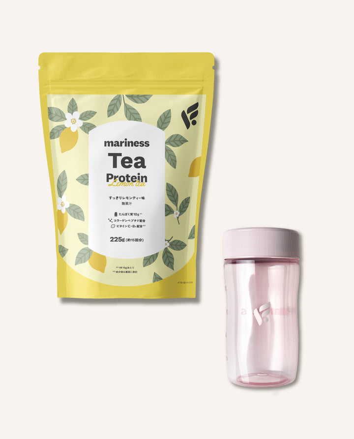 mariness Tea Protein 約15回分 シェイカーセット