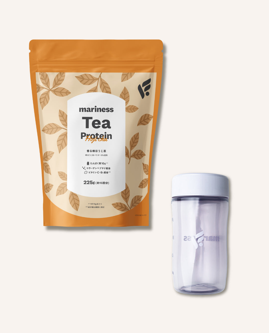 mariness Tea Protein 約15回分 シェイカーセット